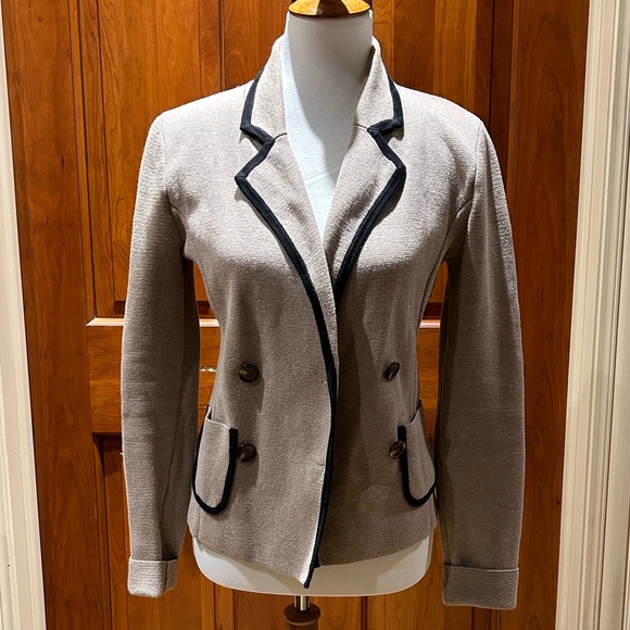 Tan Knit Blazer - Picture 1 of 8